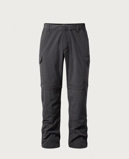 Craghoppers NosiLife Convertible Trousers - Regular Leg - Black Pepper - EU 30