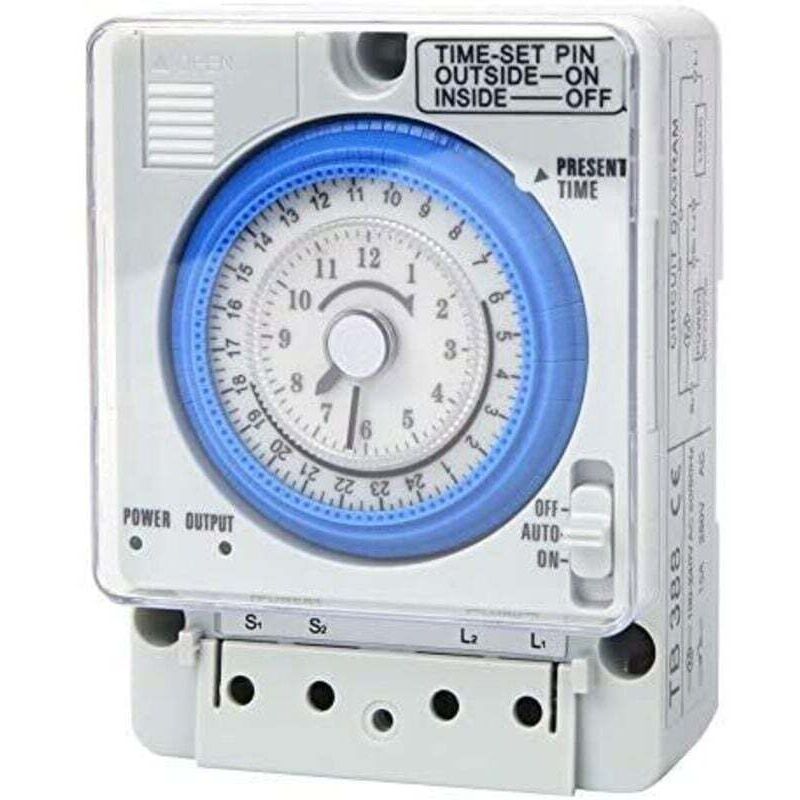 24-hour programmable time delay relay, 110-230V AC, manual/automatic mechanical timer, for household electrical equipment, lighting, DIY projects