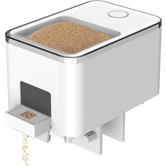 Automatic Aquarium Fish Feeder, 100ml Adjustable, WiFi App Control, Dual Anti-Block Protection, Precise Control, Fish Feeding Timer