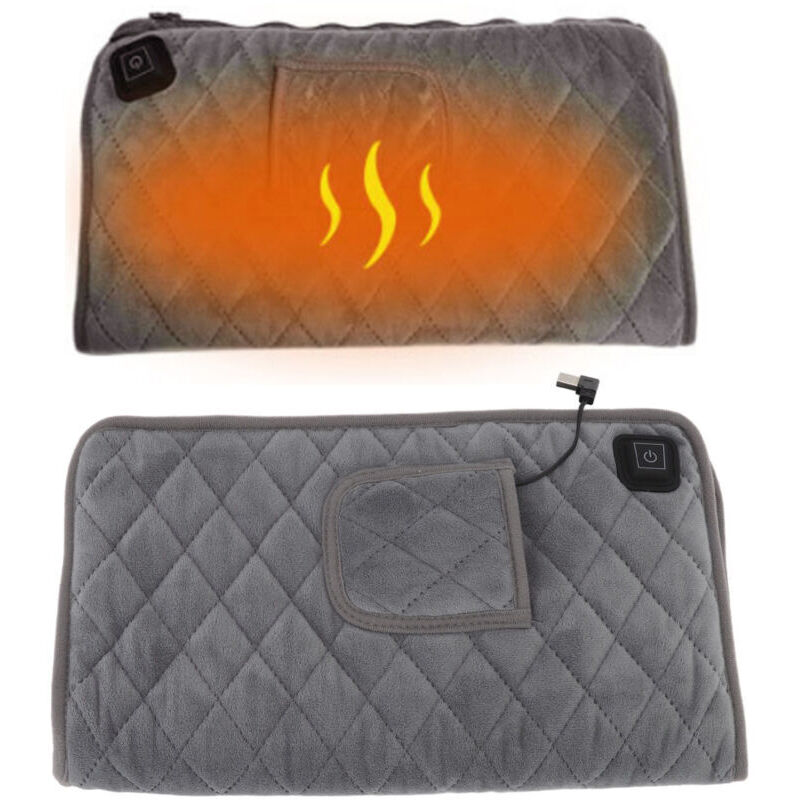 Electric heating pad with 3 speed settings, adjustable temperature, foldable, washable, soft cotton PET, USB heated hand cover