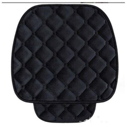 Front Seat, Black, Car Seat Cushion Velvet Cover for Vehicle Chair Pet Protection Mat,