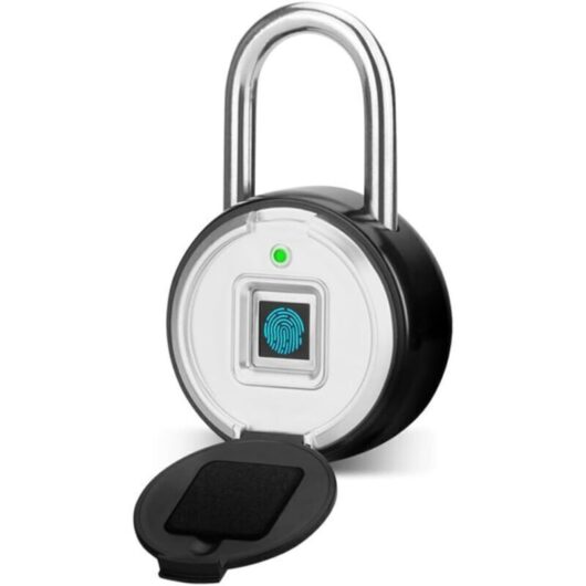 Tuya - Smart Fingerprint Lock, Outdoor, Waterproof, for Luggage, Dormitory, Wardrobe, Gym, Remote Fingerprint Padlock, Aluminum Alloy
