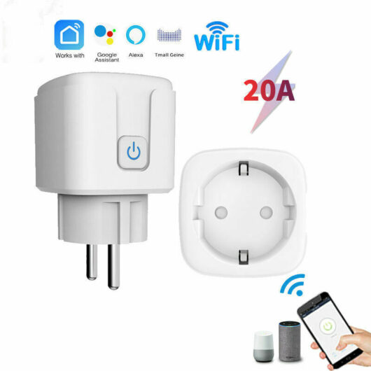 20A Wifi Smart Socket with Power Meter AI Voice Mobile Phone Remote Control European Socket LKBD