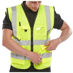 Beeswift Executive High Visibility Waistcoat Saturn Yellow L
