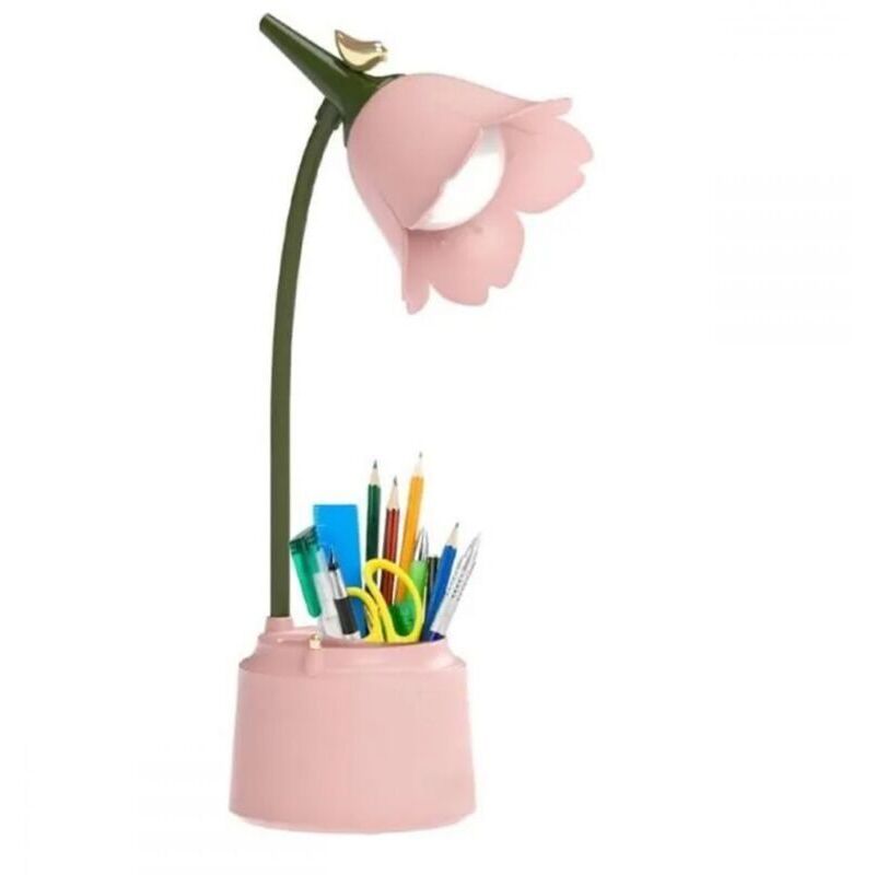 Children's Desk Lamp, LED Desk Lamp, Girl's Desk Lamp, USB Rechargeable Touch Sensor, Birthday (Pink)