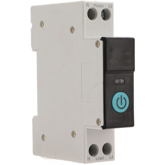 Din Rail Circuit Breaker, Smart Wi-Fi Switch, Mobile Phone Remote Control, 3 Timing Modes for Home Appliances, 40 a