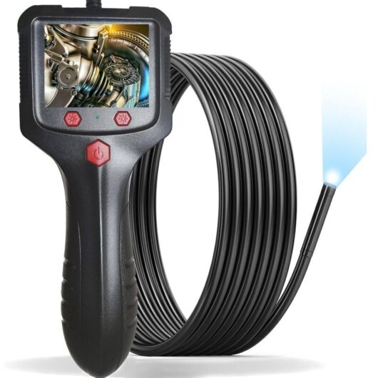 Industrial Endoscope, 5.5mm Endoscope Camera, Pipeline Endoscope Inspection Camera 1080P hd Waterproof IP67, Semi-Rigid Cable (5M)