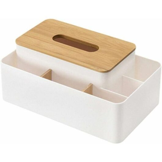 Multifunctional Tissue Box, Remote Control Storage Box, Remote Control Holder, Desktop Storage Box for Office, Home, Car