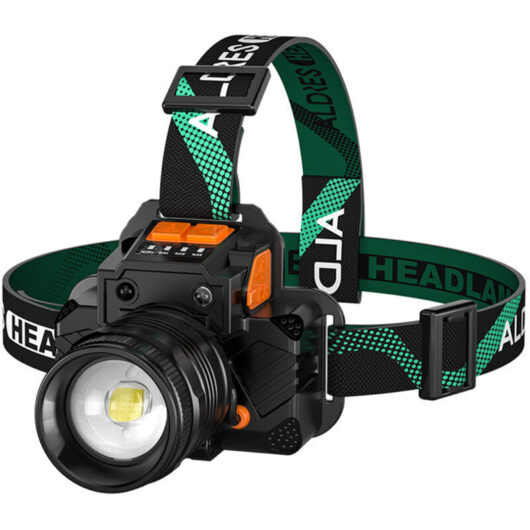[NEVER USED] Rechargeable LED Headlamp, Headlamp, Sensor and Red Light, IPX7 Waterproof for Camping, Hiking, and Fishing