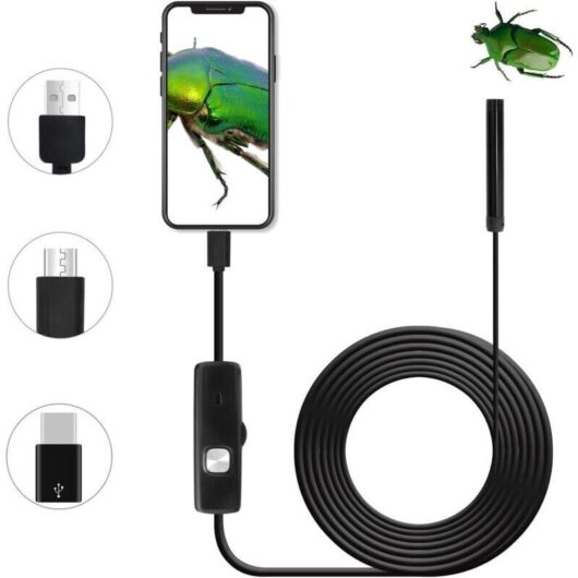 Odipie - mm Android usb Endoscope Type-c hd 2 in 1 Waterproof Endoscope for Smartphone (5 m)