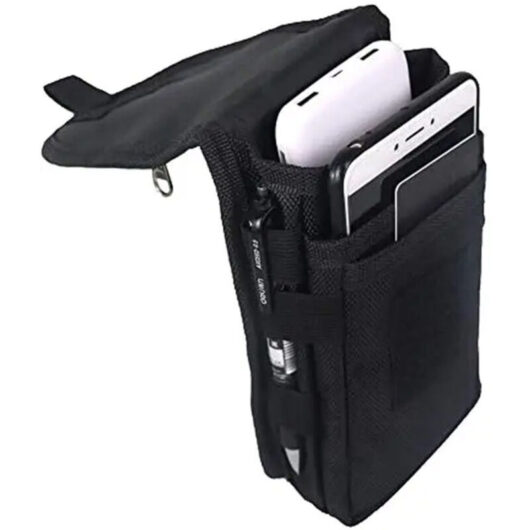 Odipie - never used] Belt Pouch Phone Holster, Large Smartphone Pouch, Men's Belt Bag Multi-purpose Utility Pocket Waist Bag Black