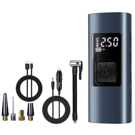 Odipie - never used] Portable Mini Air Compressor, Car Tire Inflator, Electric Pump, 150 psi, Portable Bicycle Battery Pump with Digital lcd Display,
