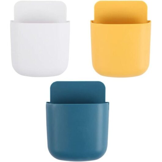 Odipie - never used] Wall-mounted remote control storage box, small items organizer, charging holder, mobile phone hanging holder, accessory storage