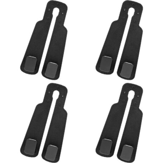Pack Car Storage Hooks, Black Car Seat Double Hooks, Rubber Leather Texture Back Hooks, Portable Car Headrest Hooks, Back Seat Headrest Hooks with