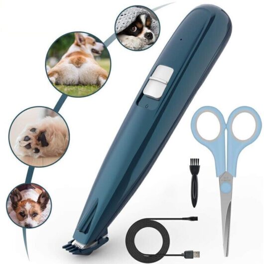 Pet Hair Clipper with LED Light, Professional Hair Clipper for Dogs and Cats, USB Charging, Electric Clipper for Hair Around the Face, Eyes, Ears,