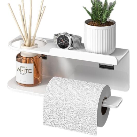 Toilet paper holder without drilling, self-adhesive toilet paper holder, toilet paper holder, wall-mounted toilet paper holder, stainless steel