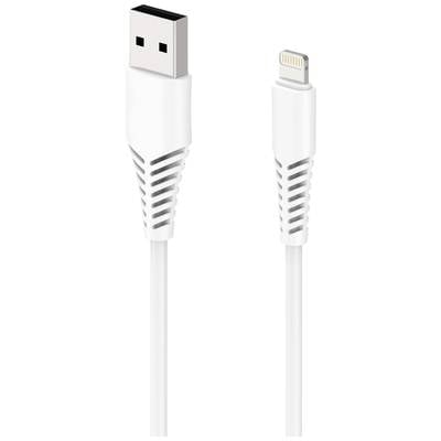 2GO USB cable Apple Lightning plug, USB-A plug 1.00 m White 797288