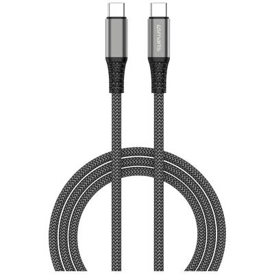 4Smarts Cell phone, Laptop Cable [1x USB-C® - 1x USB-C®] 1.5 m