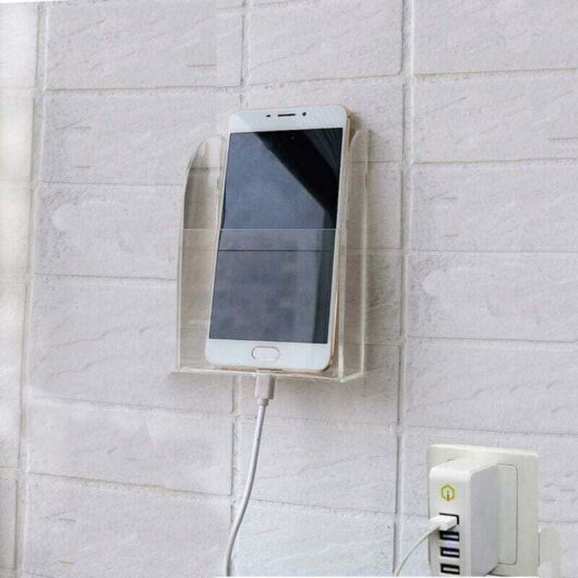 Acrylic Wall Mount for Mobile Phone with Remote Control, 1 Case