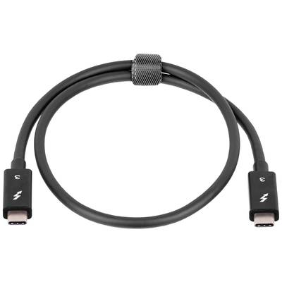 Akyga USB cable Thunderbolt plug, Thunderbolt plug 0.50 m Black AK-USB-33