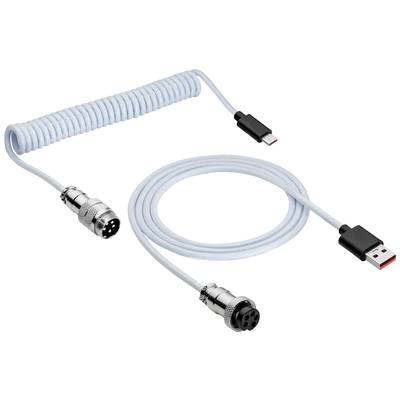 Akyga USB cable USB 2.0 USB-C® plug, USB-A plug 3.00 m White AK-USB-48