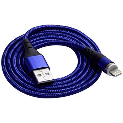 Akyga USB cable USB-A plug, USB-C® plug 1.00 m Blue AK-USB-42