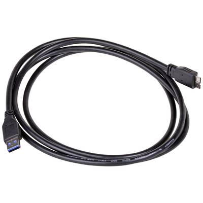 Akyga USB cable USB-A plug, USB Micro-B 3.0 plug 1.80 m Black AK-USB-13