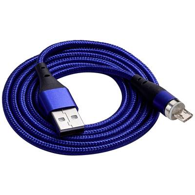 Akyga USB cable USB-A plug, USB Micro-B plug 1.00 m Blue AK-USB-47