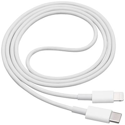 Akyga USB cable USB-C® plug, Apple Lightning plug 1.00 m White AK-USB-35