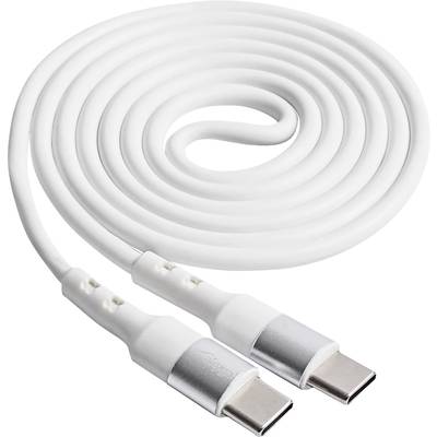 Akyga USB cable USB-C® plug, USB-C® plug 1.00 m White AK-USB-40
