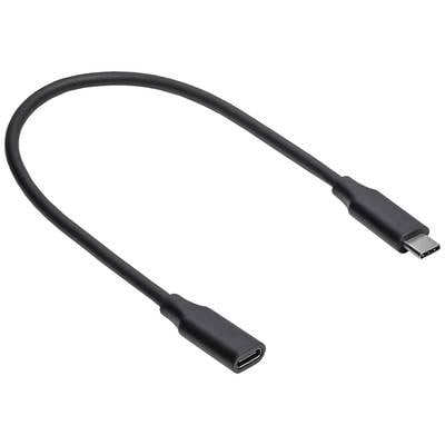 Akyga USB cable USB-C® plug, USB-C® socket 0.30 m Black AK-USB-32