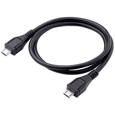 Akyga USB cable USB Micro-B plug, USB Micro-B plug 0.60 m Black AK-USB-17