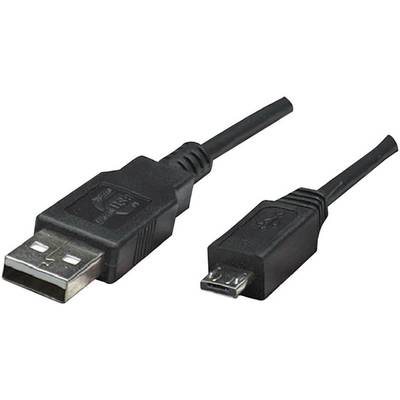 Arduino USB cable USB 2.0 USB-A plug, USB Micro-B plug 1.80 m Black A000071