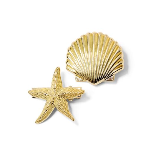 Boots Gold Shell And Star Fish Hair Grips 2S