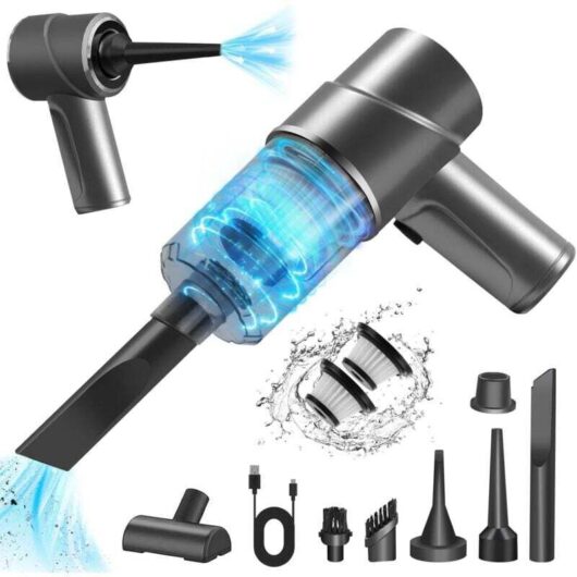 Cordless Car Vacuum Cleaner, Mini Handheld Vacuum Cleaner, 3-in-1 Cordless Lightweight Handheld Vacuum, Blower and Vacuum Pump with 2 HEPA Filters