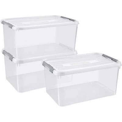 Curver 246385 Plastic box HANDY Closed, Stackable (W x H x D) 400 x 200 x 290 mm Transparent 5 pc(s)