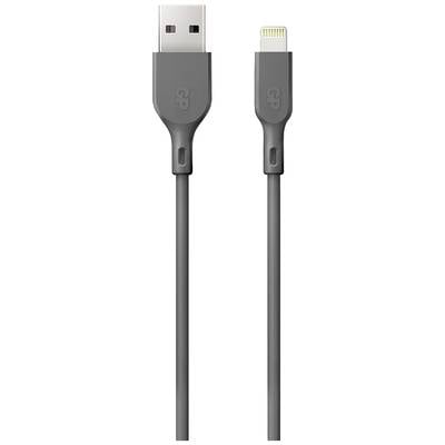 GP USB charging cable USB 2.0 USB-A plug, Apple Lightning plug 1.00 m Grey GPCBCl1NGYUSB160