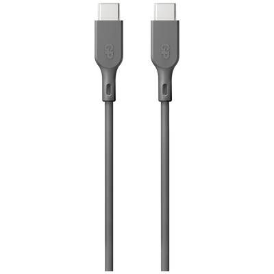 GP USB charging cable USB 2.0 USB-C® plug, USB-C® plug 1.00 m Grey GPCBCC1PGYUSB252