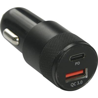 IWH Quick Dual USB-C car charger 3A Max. load capacity=3 A 12 V, 24 V