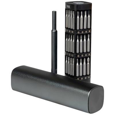 Joy-it WE-0003 WE-0003 Tool kit Bit set, Precision engineer, Mobile phone, DIYers, Apprentices, Model making, Smartphones Storage box, Magnetic 46-piece