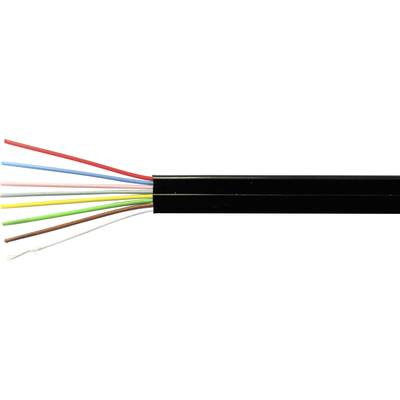 Kash 70I024 Phone cord LiYY 8 x 0.12 mm² Black Sold per metre