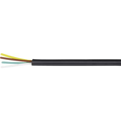 Kash Phone cord LiYY 4 x 0.04 mm² Black Sold per metre