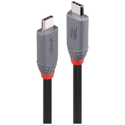 LINDY USB-C cable USB4™ USB-C® plug 0.80 m Black 36956