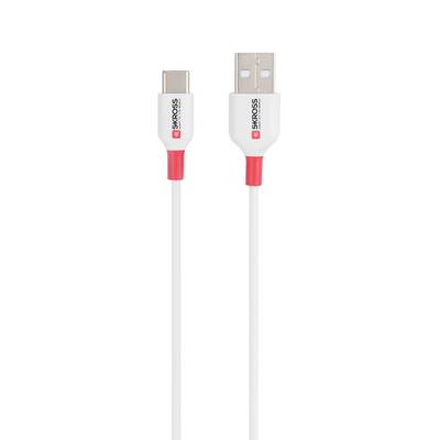 Skross USB cable USB 2.0 USB-A plug, USB-C® plug 1.20 m White Round SKCA0002A-C120CN