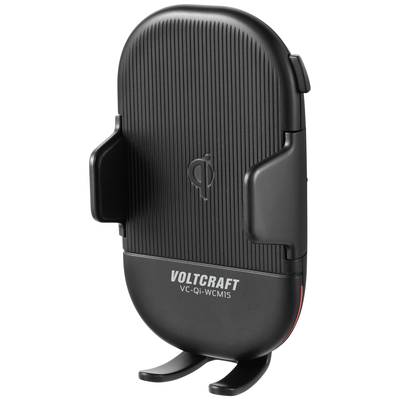 VOLTCRAFT VC-Qi-WCM15 Air grille Car mobile phone holder Wireless charger 55 - 89 mm 4 - 6.7 inch