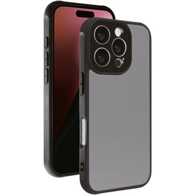 Vivanco FROSTED Back cover Apple iPhone 16 Pro Transparent, Black Inductive charging, Sandproof, Sprayproof, Dustproof 64231
