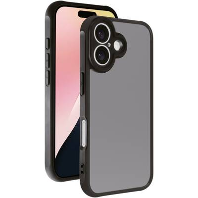 Vivanco FROSTED Back cover Apple iPhone 16 Transparent, Black Inductive charging, Sandproof, Sprayproof, Dustproof 64223