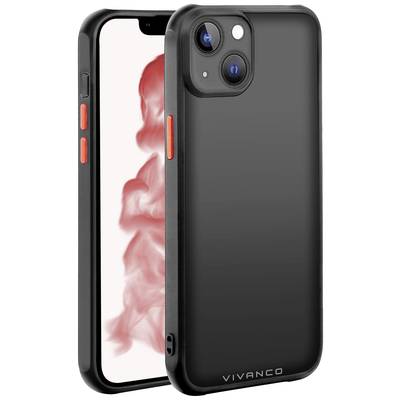 Vivanco Frosted Back cover Apple iPhone 14 Plus Transparent, Black Inductive charging, Shockproof FRSTCVVIPH14MBK