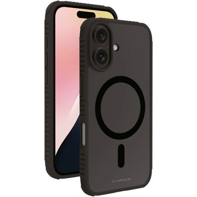 Vivanco MAG SOLID ELITE Back cover Apple iPhone 16 Black Inductive charging, Sandproof, Sprayproof, Dustproof 64221