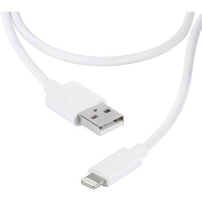 Vivanco USB cable USB 2.0 USB-A plug, Apple Lightning plug 2.00 m White Universal 36300